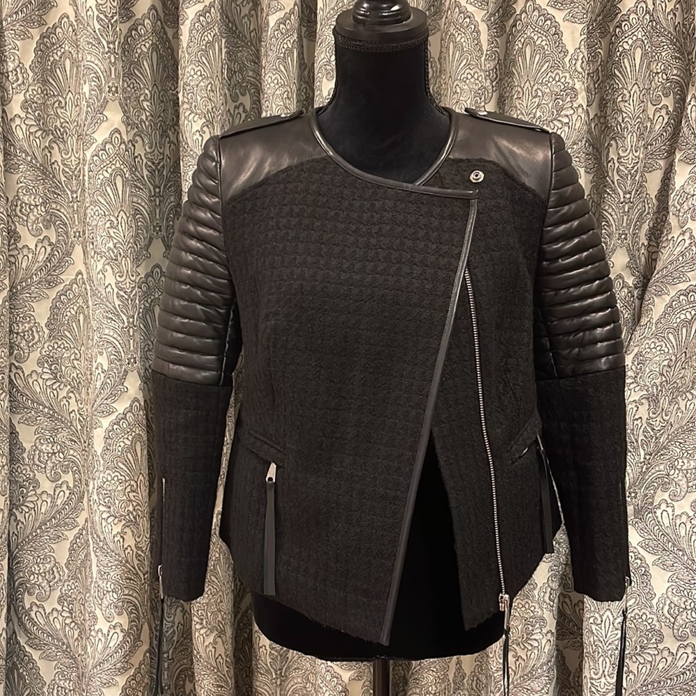 $500 Original, Leather & Tweed Moto Jacket